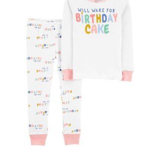 NWT 8 3t 3 5t 5 4t 4 Birthday wake for cake breakfast pajamas girl carters fall